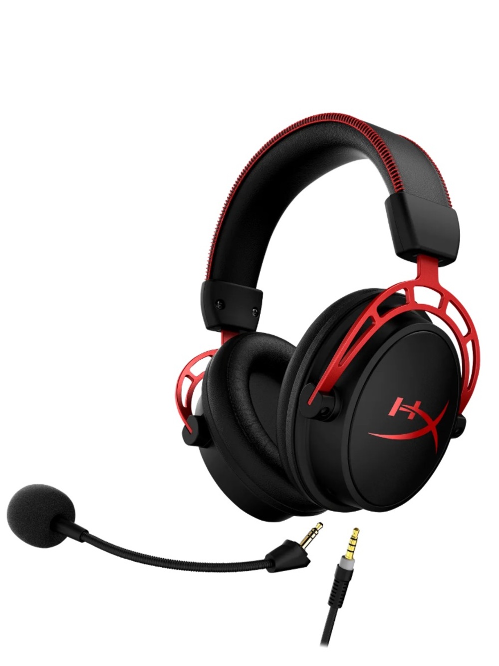 Hype Gaming Headset — Black & Red Over-Ear with Detachable Mic